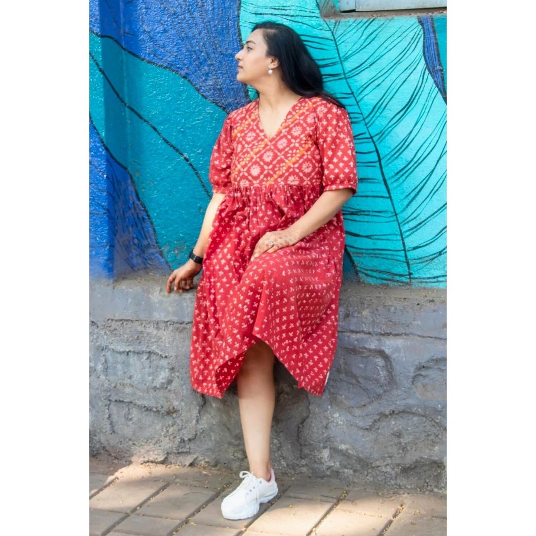 Bisini Khadi Aeroplane Butti Tunic