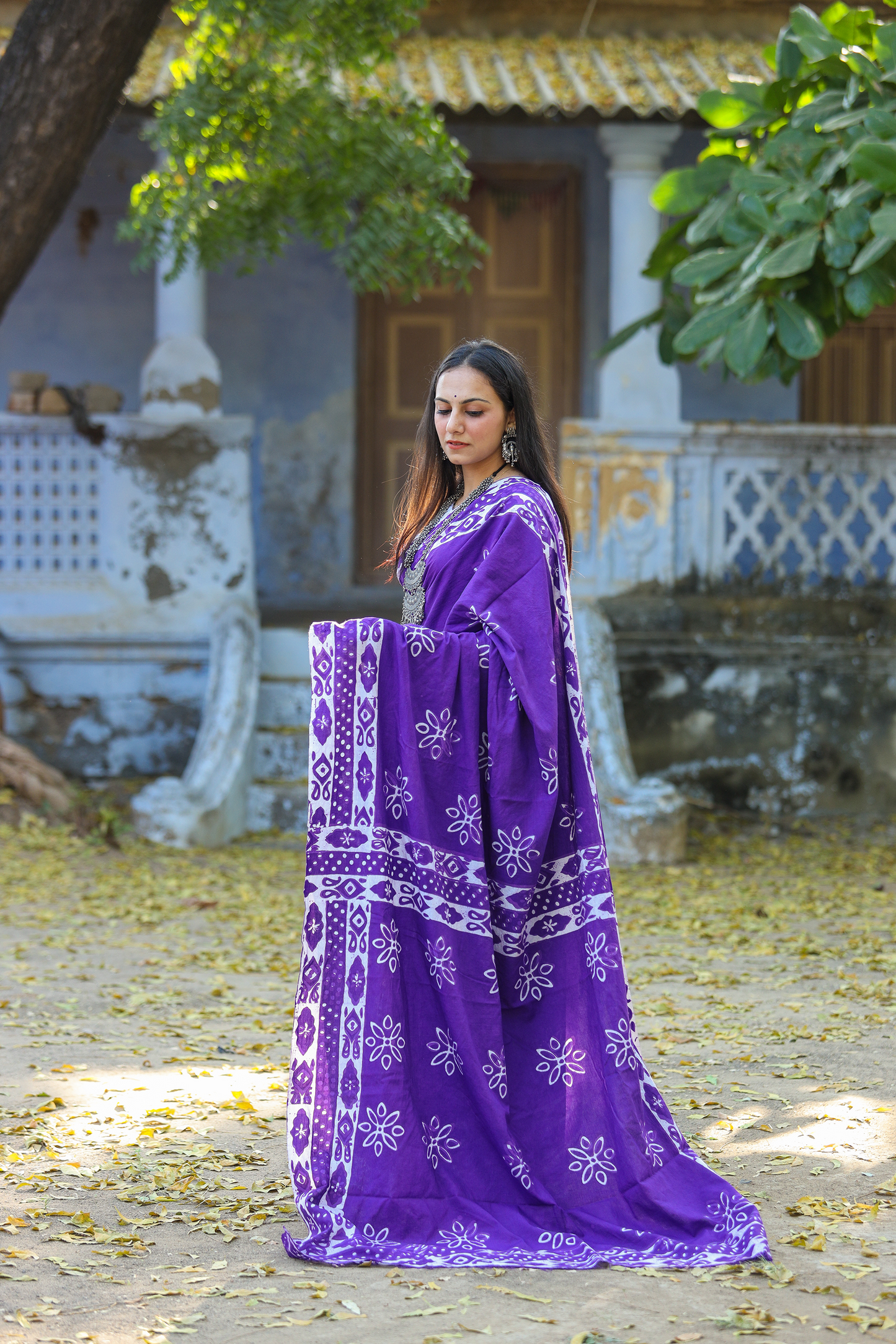Purple Saree