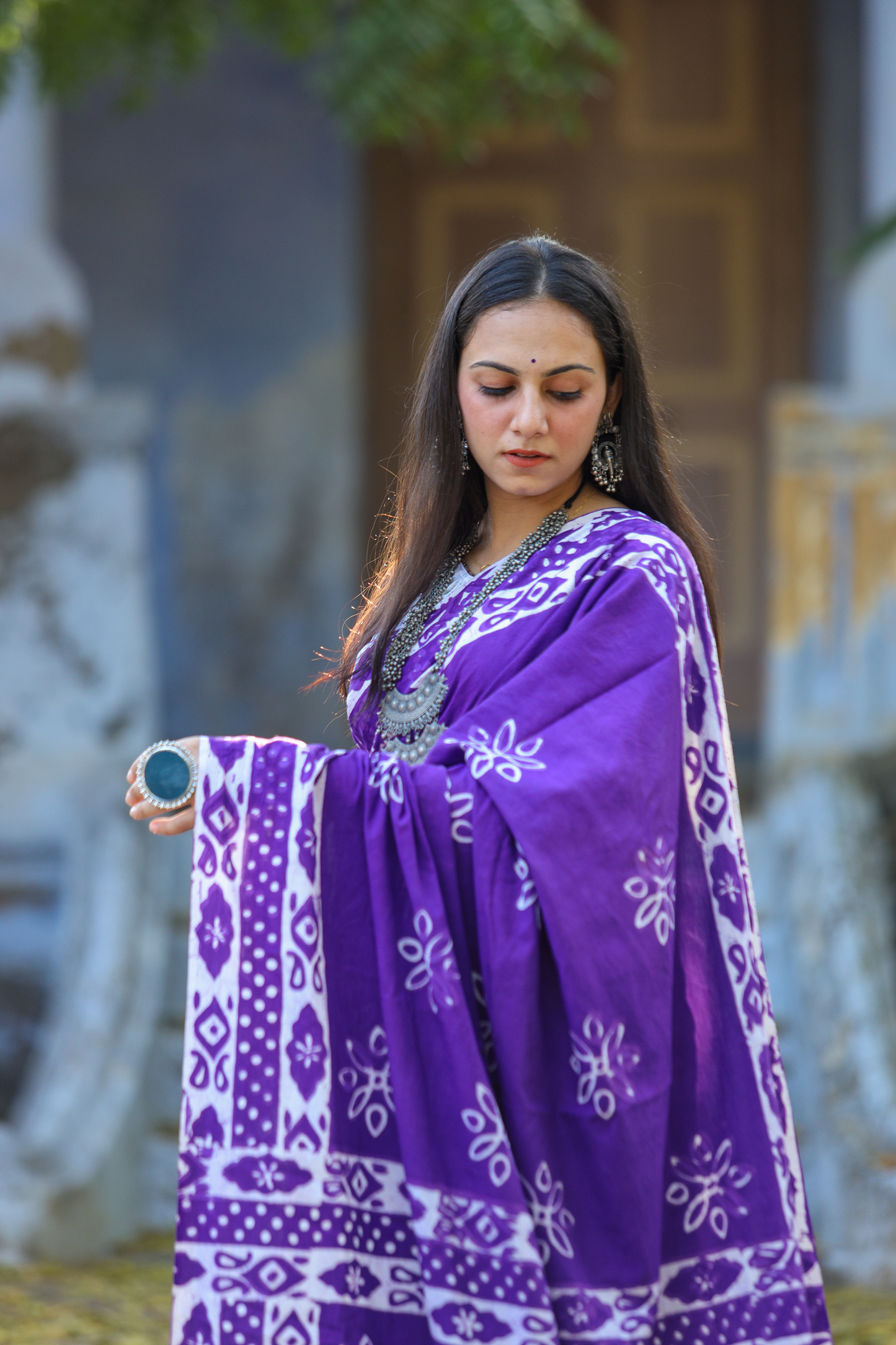 Purple Saree