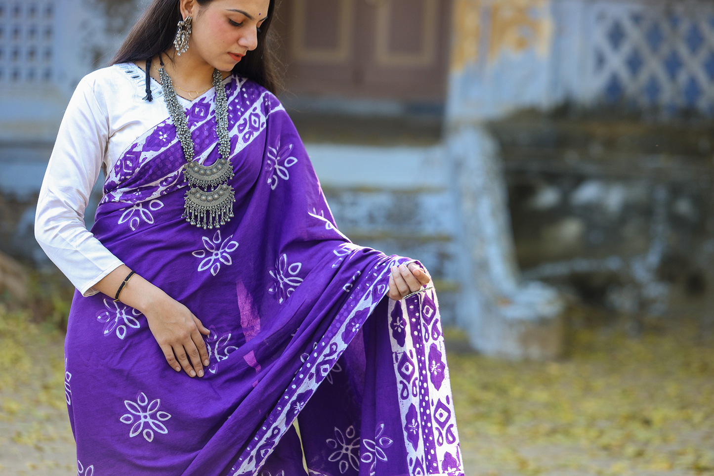 Purple Saree