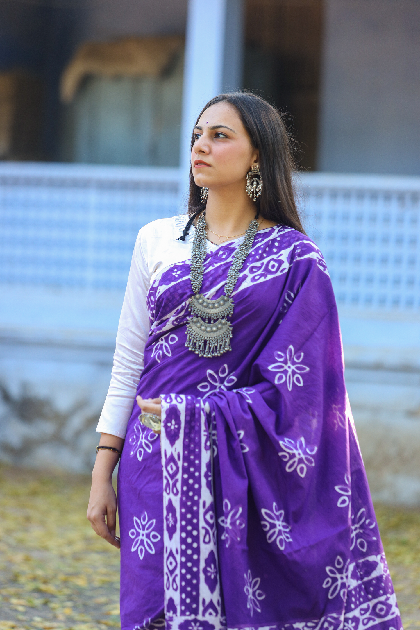 Purple Saree
