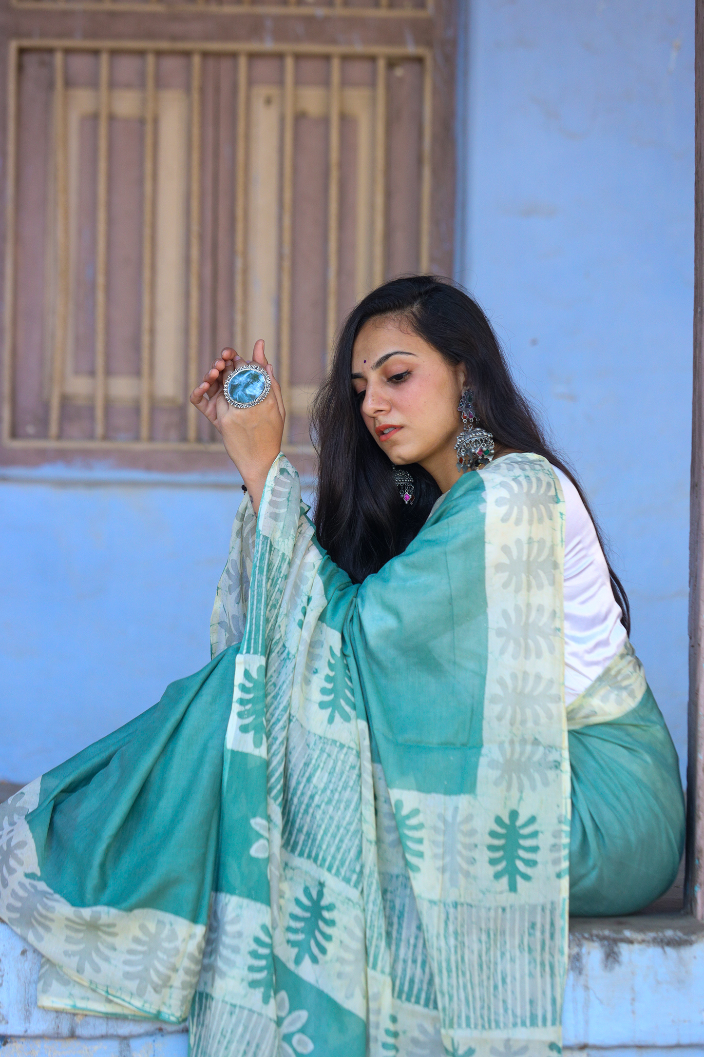 Sea Green Saree