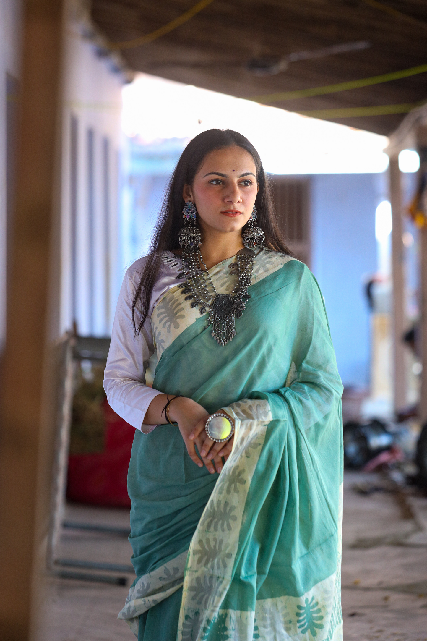 Sea Green Saree
