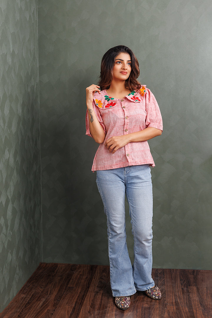 Khadi Shirt (Peach)