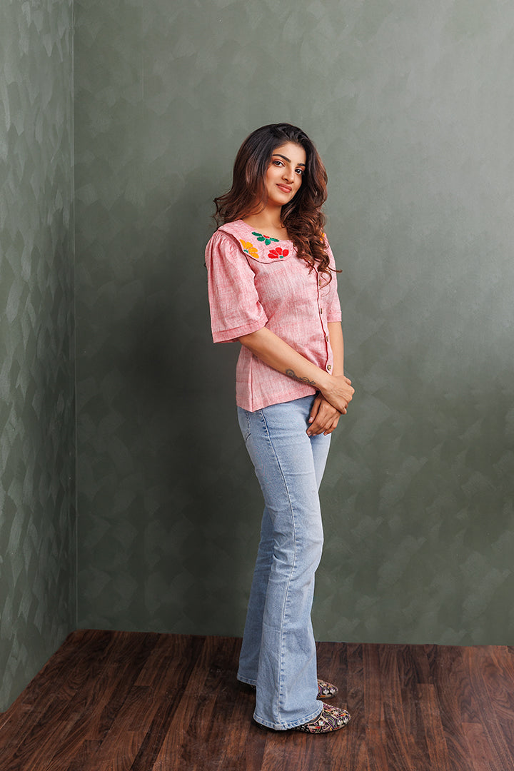 Khadi Shirt (Peach)
