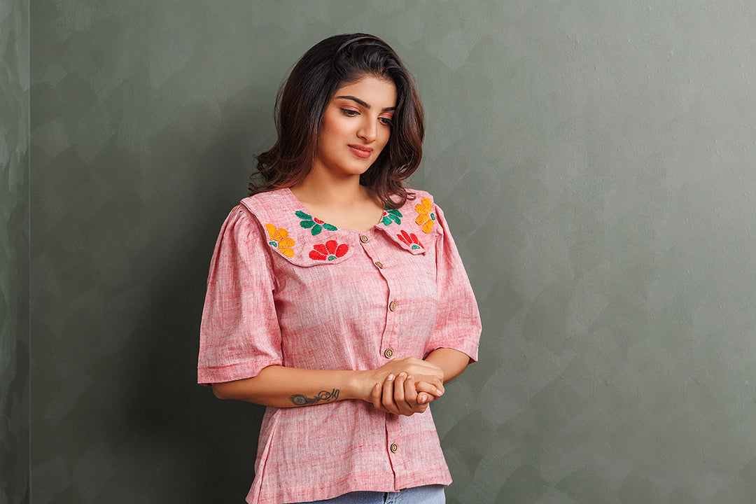 Khadi Shirt (Peach)