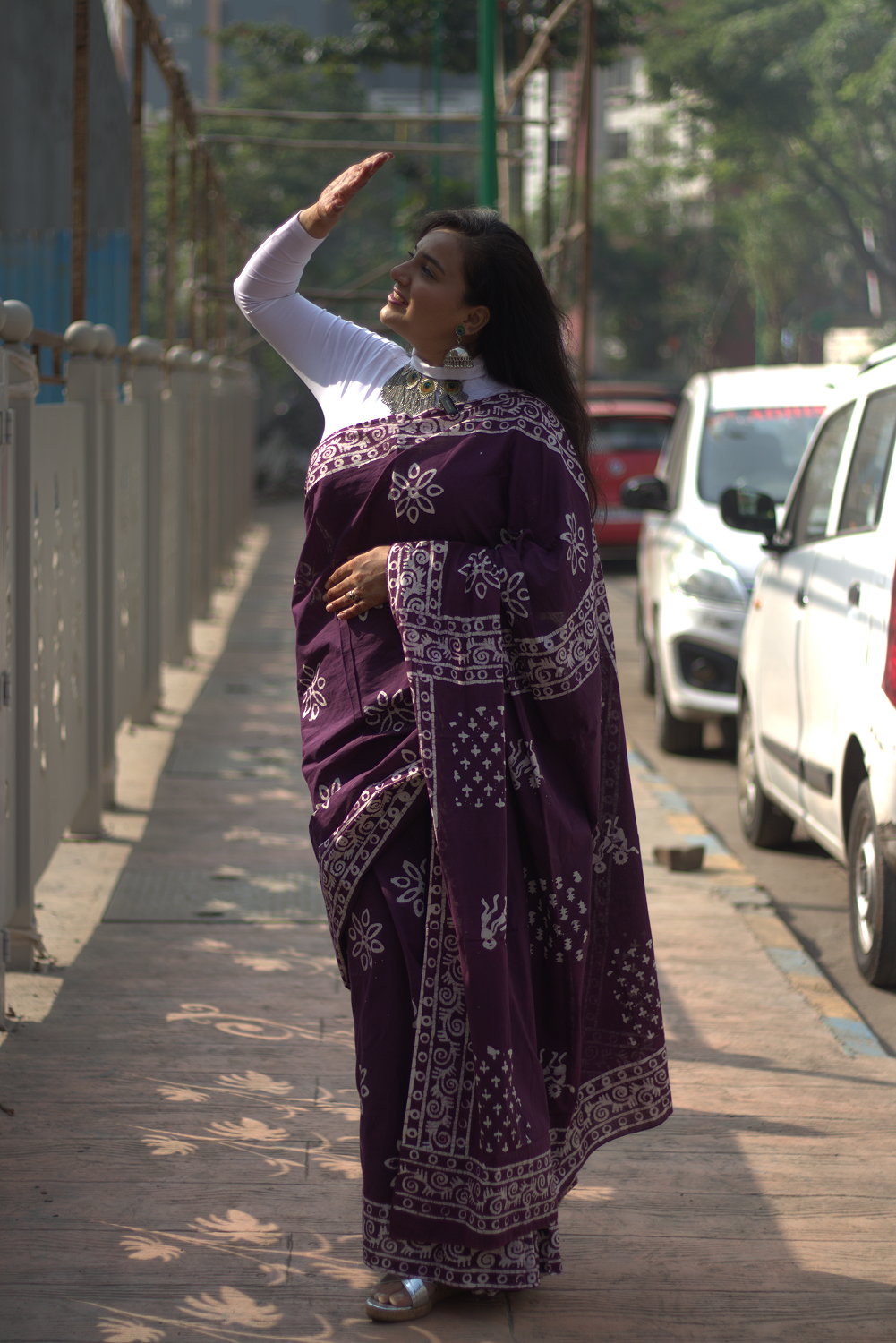 Brown Shade Saree