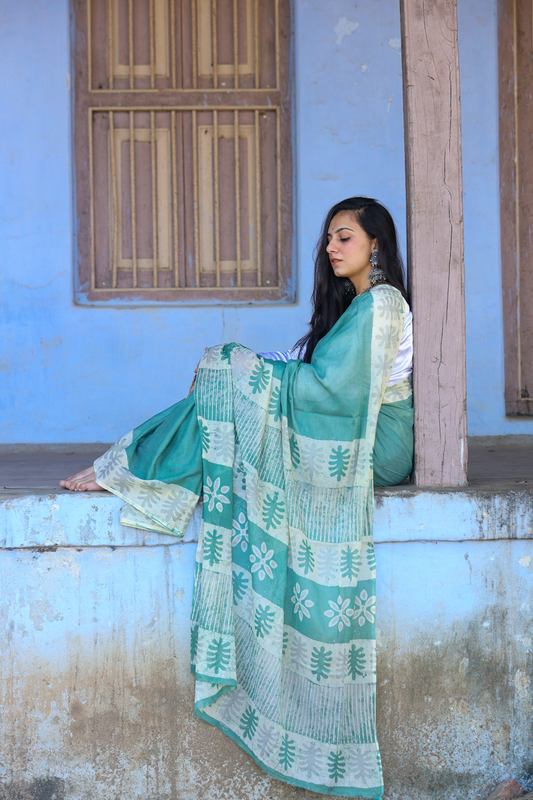 Sea Green Saree