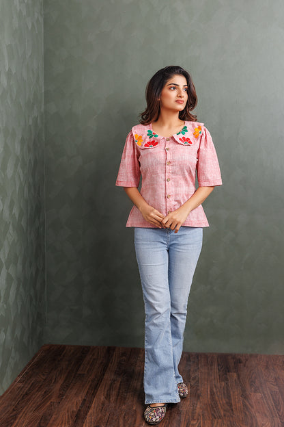 Khadi Shirt (Peach)