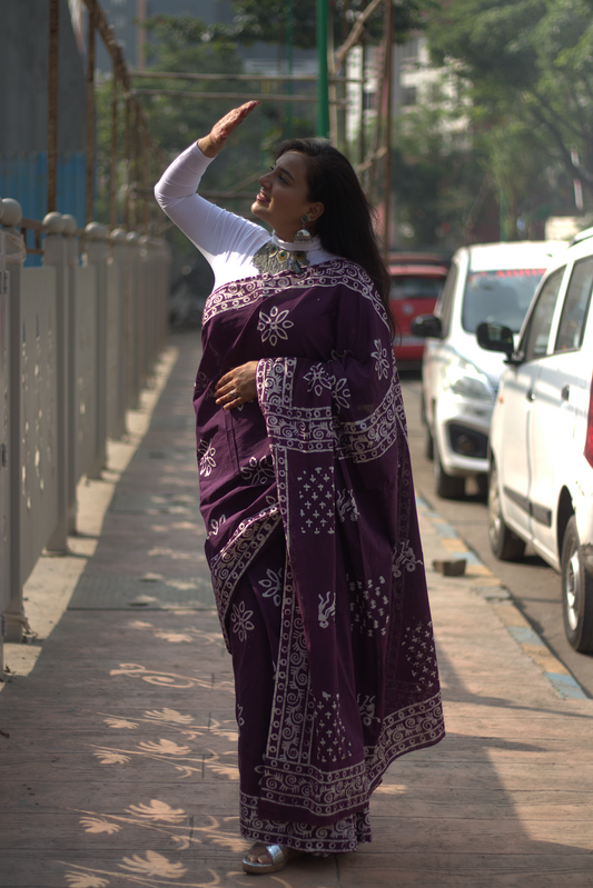 Brown Shade Saree